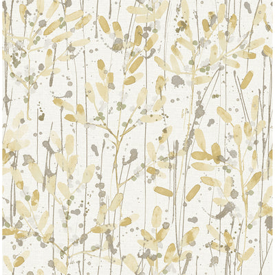 product image for Leandra Yellow Floral Trail Wallpaper from the Scott Living II Collection by Brewster Home Fashions 51