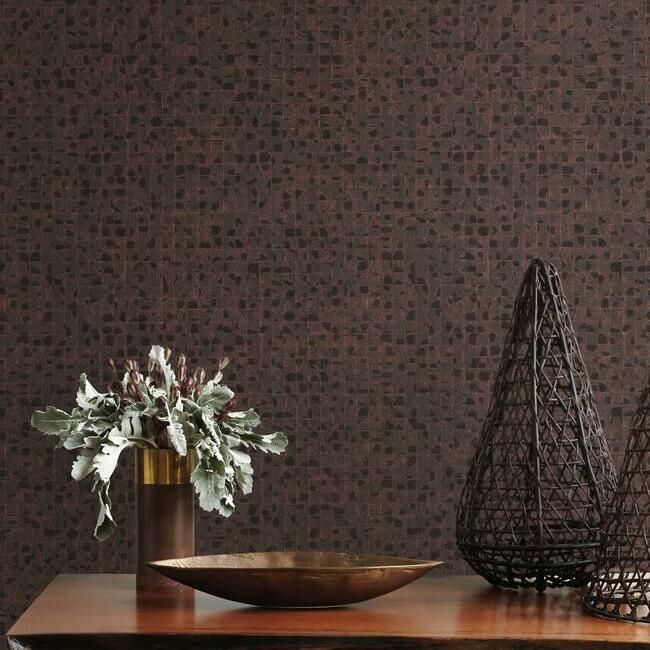 media image for Leather Lux Wallpaper in Brown from the Traveler Collection by Ronald Redding 289