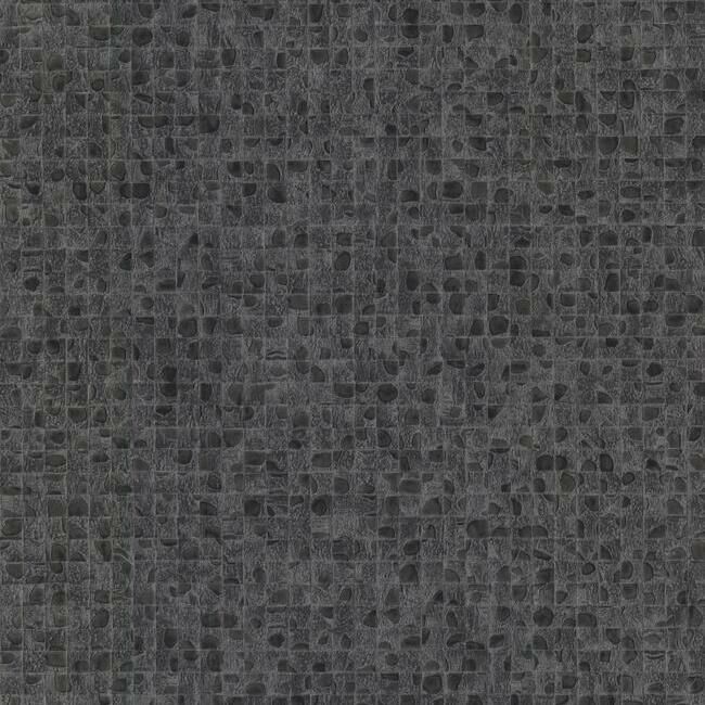 media image for sample leather lux wallpaper in grey from the traveler collection by ronald redding 1 240
