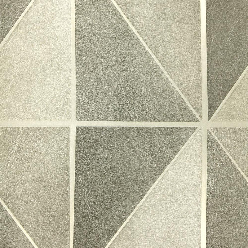 media image for sample leather geometric wallpaper in grey from the precious elements collection by burke decor 1 297