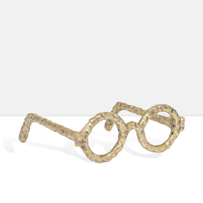 product image of lennon hammered aluminum eyeglass decor sculpture by torre tagus 1 50