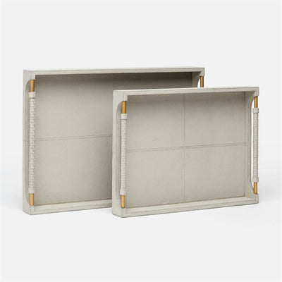 product image of Lenora Formal Leather Trays, Set of 2 570