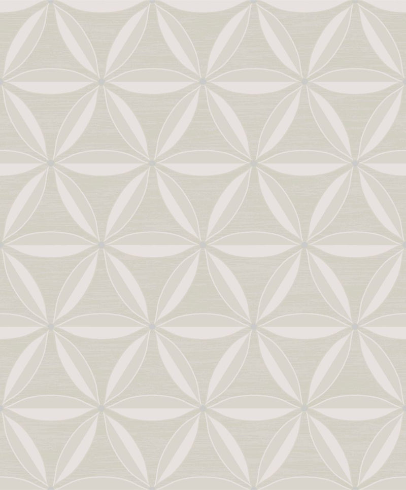 media image for sample lens geometric wallpaper in beige and off white from the casa blanca ii collection by seabrook wallcoverings 1 265