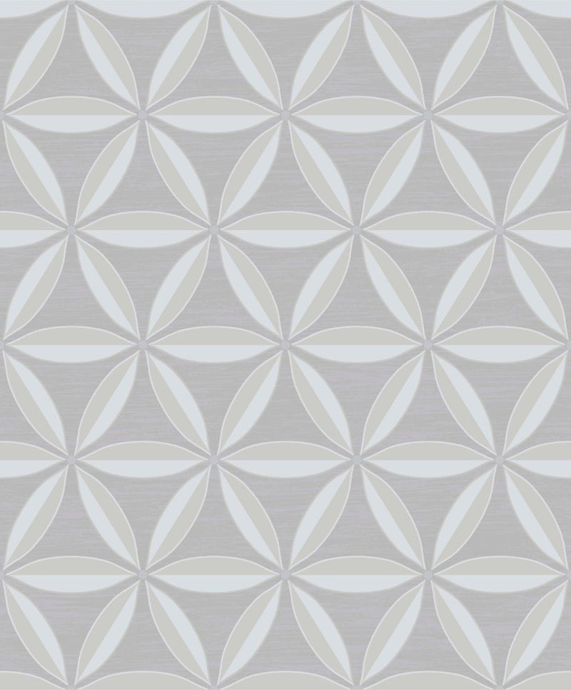 media image for Lens Geometric Wallpaper in Grey and Taupe from the Casa Blanca II Collection by Seabrook Wallcoverings 268