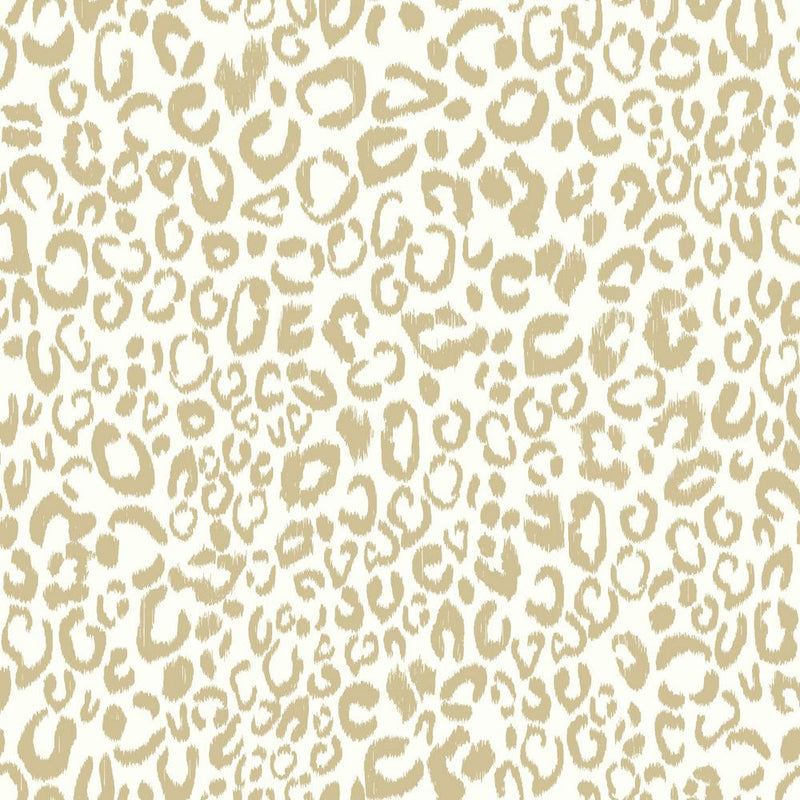 media image for sample leopard peel stick wallpaper in gold by roommates for york wallcoverings 1 24