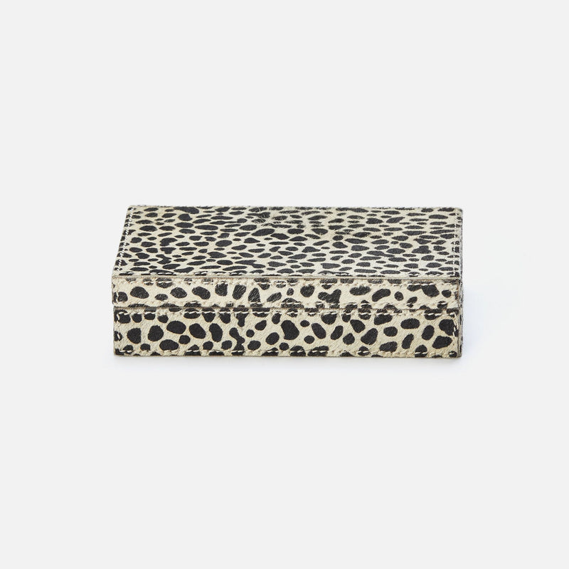 media image for Lesten Card Box (Pack of Two), Cheetah Print Hair-on-Hide 270