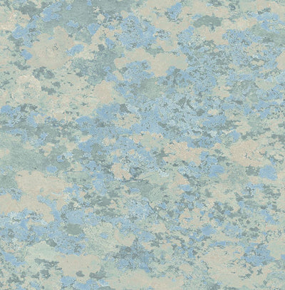 product image for Lichen Wallpaper in Grey, Cream, and Blue from the Transition Collection by Mayflower 45