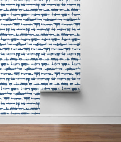product image for Lifeline Peel-and-Stick Wallpaper in Blue by NextWall 87