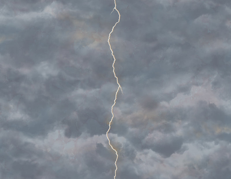 media image for sample lightning wallpaper in blue lilac and metallic from the aerial collection by mayflower wallpaper 1 234