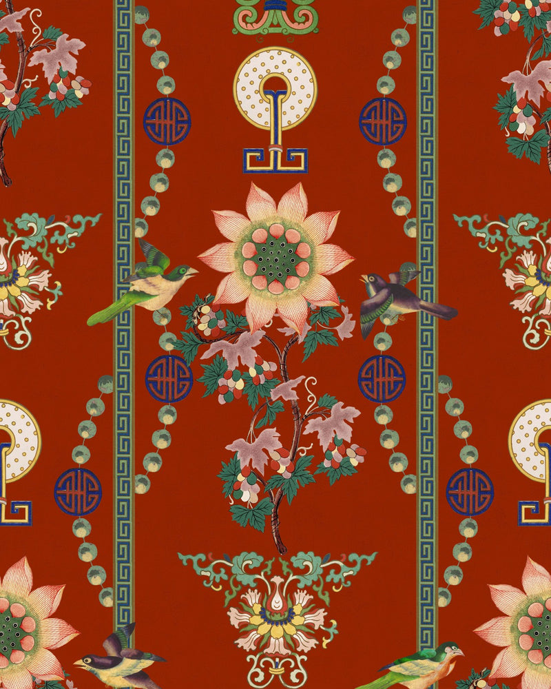 media image for sample lin yuan wallpaper in chinese red from the chinese garden collection by mind the gap 1 264