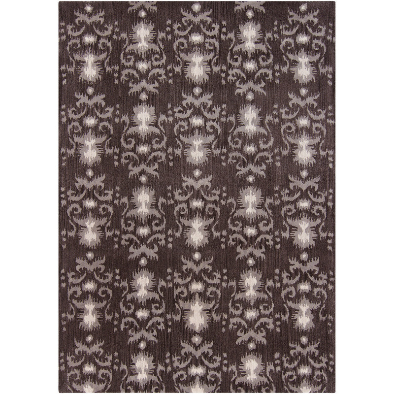 media image for lina collection hand tufted wool area rug in charcoal and off white design by chandra 1 285