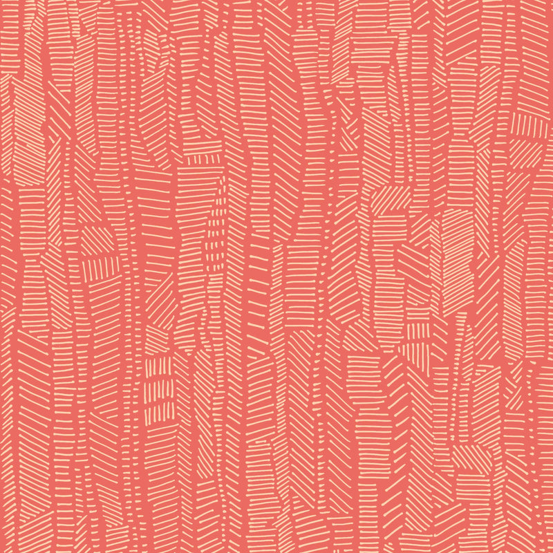 media image for Linear Field Wallpaper in Sun Bleached Coral 213