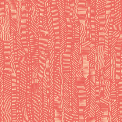 product image of Sample Linear Field Wallpaper in Sun Bleached Coral 566