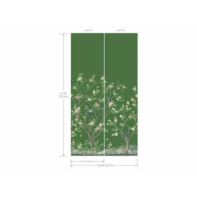 media image for Lingering Garden Wall Mural in Green from the Murals Resource Library by York Wallcoverings 288