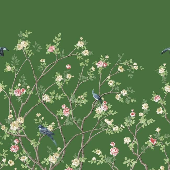 media image for Lingering Garden Wall Mural in Green from the Murals Resource Library by York Wallcoverings 26