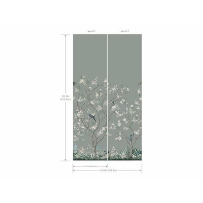 product image for Lingering Garden Wall Mural in Grey from the Murals Resource Library by York Wallcoverings 12
