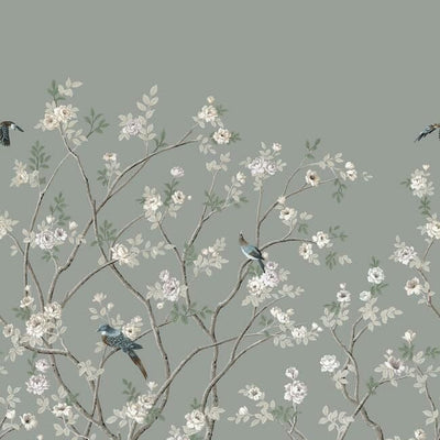 product image of Lingering Garden Wall Mural in Grey from the Murals Resource Library by York Wallcoverings 577