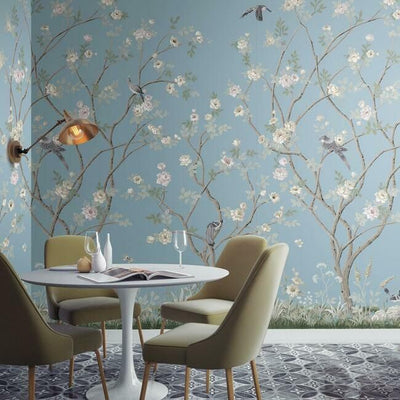 product image for Lingering Garden Wall Mural in Sky Blue from the Murals Resource Library by York Wallcoverings 8
