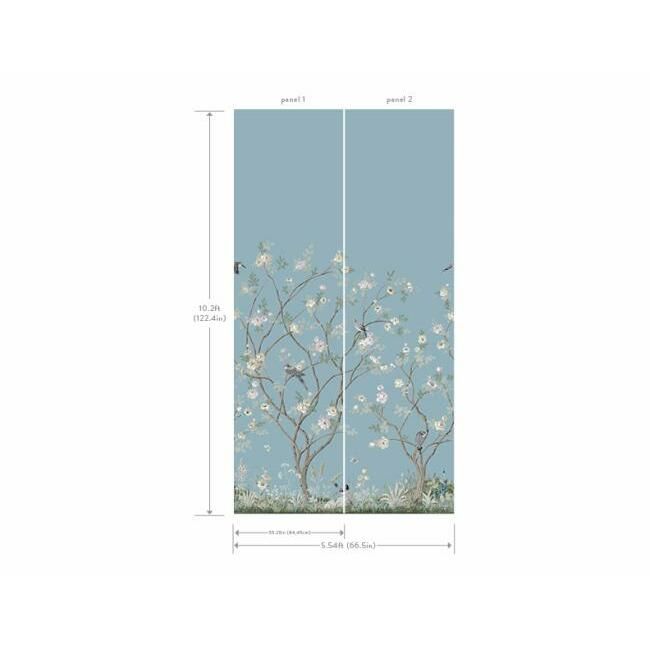media image for Lingering Garden Wall Mural in Sky Blue from the Murals Resource Library by York Wallcoverings 248