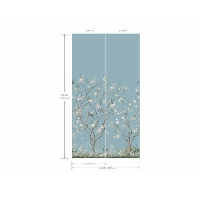 media image for Lingering Garden Wall Mural in Sky Blue from the Murals Resource Library by York Wallcoverings 237