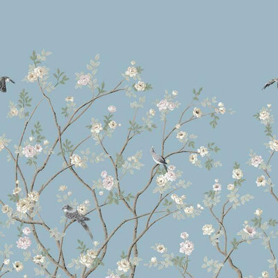 product image of Lingering Garden Wall Mural in Sky Blue from the Murals Resource Library by York Wallcoverings 569