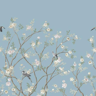 product image of Lingering Garden Wall Mural in Sky Blue from the Murals Resource Library by York Wallcoverings 527