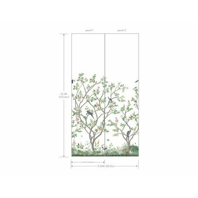 product image for Lingering Garden Wall Mural in White from the Murals Resource Library by York Wallcoverings 0