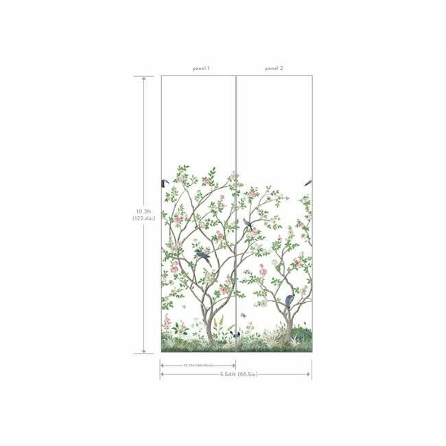 media image for Lingering Garden Wall Mural in White from the Murals Resource Library by York Wallcoverings 250