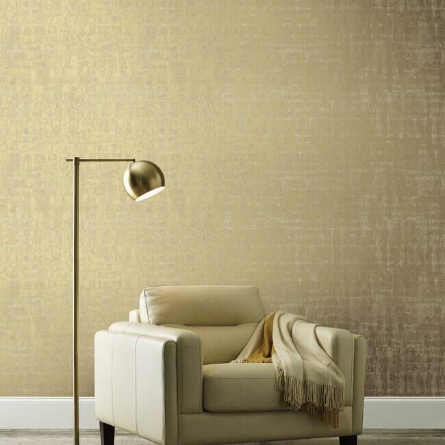 media image for Liquid Metal Wallpaper in Gold from the Ronald Redding 24 Karat Colllection by York Wallcoverings 292