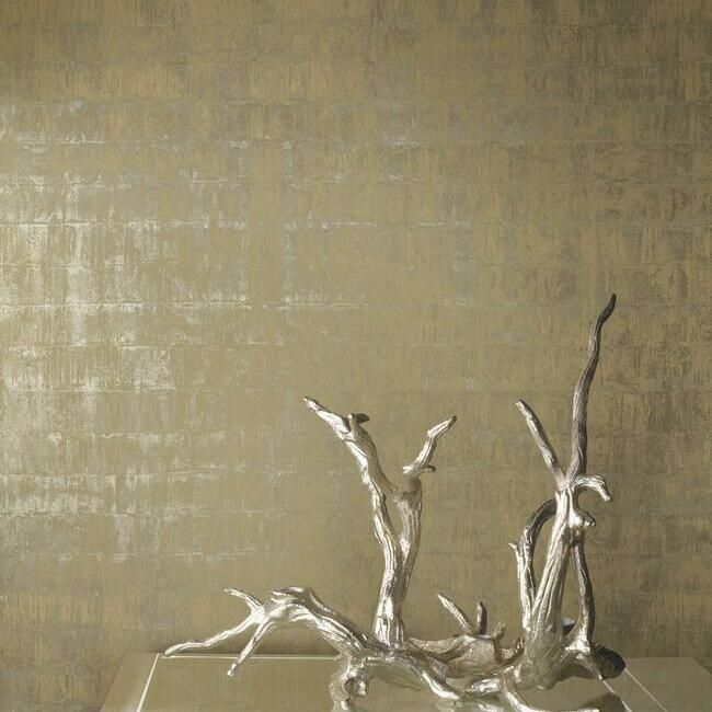 media image for Liquid Metal Wallpaper in Gold from the Ronald Redding 24 Karat Colllection by York Wallcoverings 292