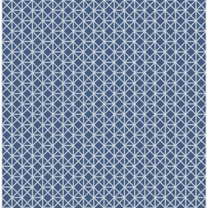 media image for Lisbeth Geometric Lattice Wallpaper in Navy from the Pacifica Collection by Brewster Home Fashions 261