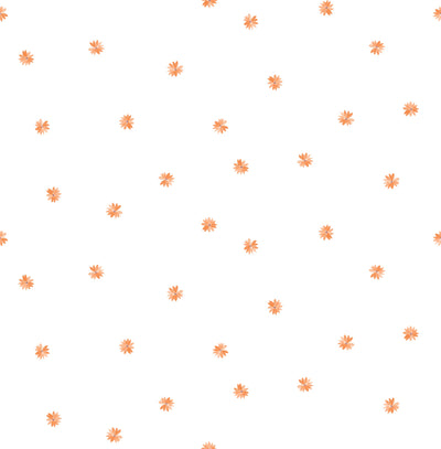 product image of Little Daisy Wallpaper in Orange from the Day Dreamers Collection by Seabrook Wallcoverings 581