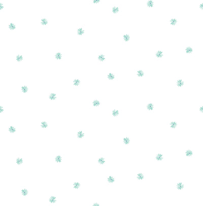 product image of Little Daisy Wallpaper in Teal from the Day Dreamers Collection by Seabrook Wallcoverings 564