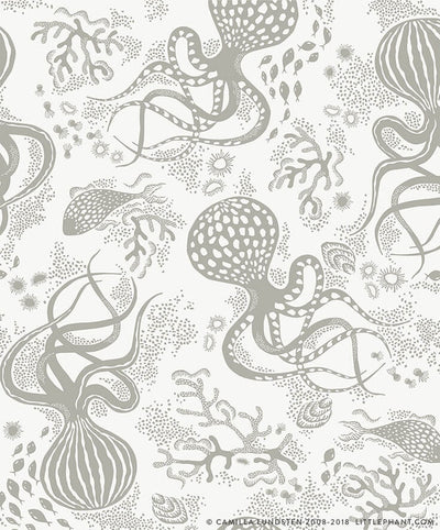 product image for Aquatic Wallpaper in Dark Grey 71