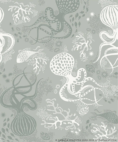 product image of Aquatic Wallpaper in Dusty Aqua 593