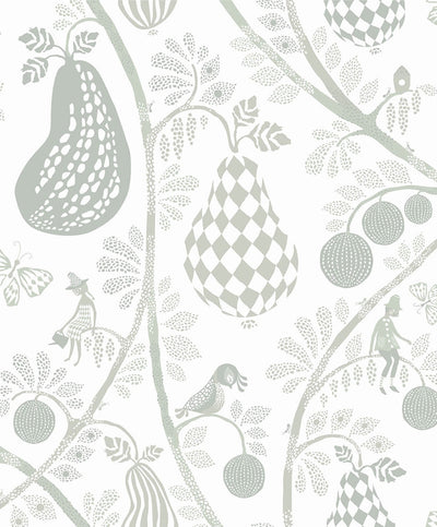 product image of Fruit Garden Wallpaper in White/Green 588