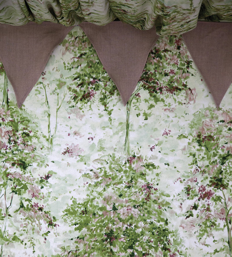 media image for Lochwood Wallpaper in Green and Coral by Nina Campbell for Osborne & Little 240