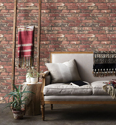product image for Loft Red Brick Wallpaper from the Essentials Collection by Brewster Home Fashions 99