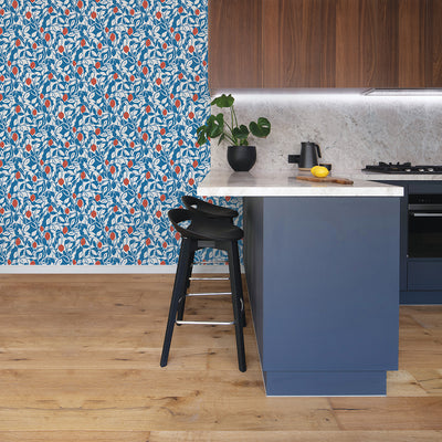 product image for Loretto Citrus Wallpaper in Blue from the Pacifica Collection by Brewster Home Fashions 64