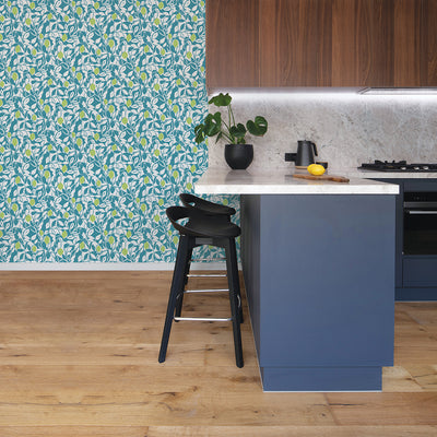 product image for Loretto Citrus Wallpaper in Teal from the Pacifica Collection by Brewster Home Fashions 5