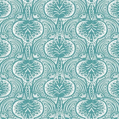 product image of sample lotus palm wallpaper in aqua from the traveler collection by ronald redding 1 597