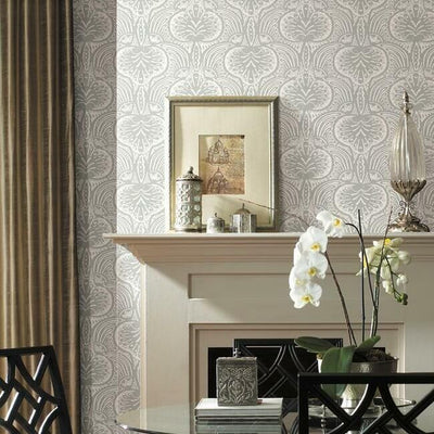 product image for Lotus Palm Wallpaper in Grey from the Traveler Collection by Ronald Redding 69