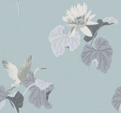 product image of sample lotus wallpaper in thunderbird from the sanctuary collection by mayflower wallpaper 1 533