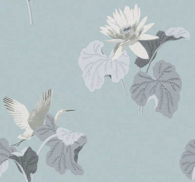 product image of sample lotus wallpaper in thunderbird from the sanctuary collection by mayflower wallpaper 1 564