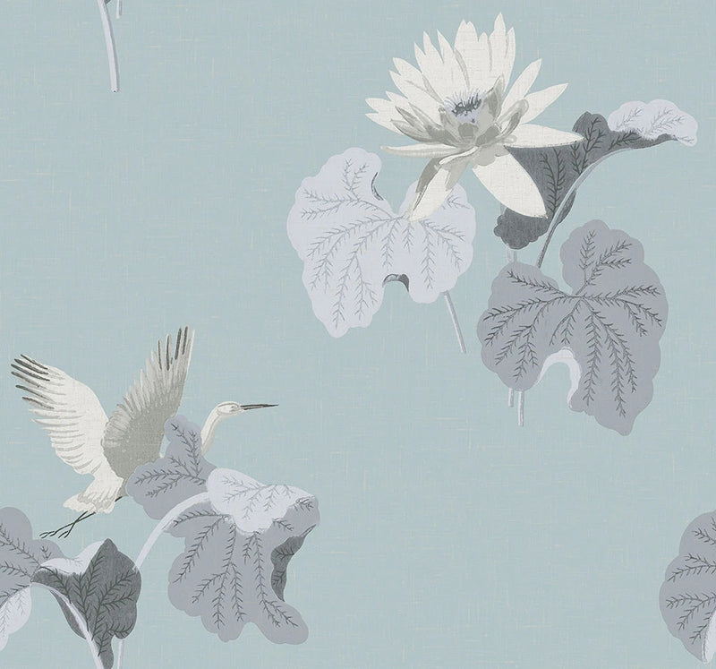 media image for sample lotus wallpaper in thunderbird from the sanctuary collection by mayflower wallpaper 1 26