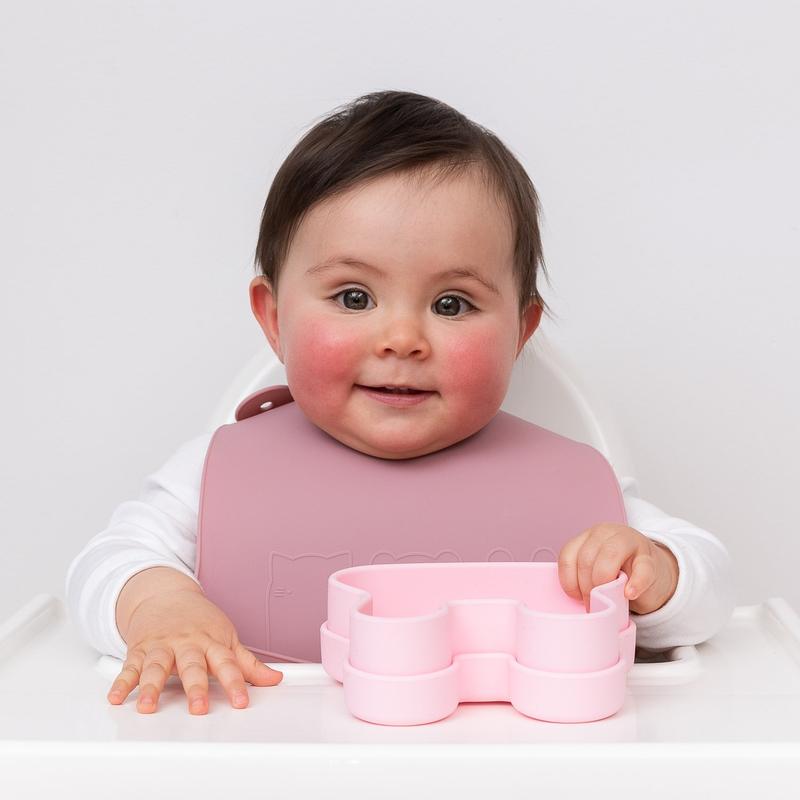 media image for catchie bib dusty rose powder pink by we might be tiny 3 235