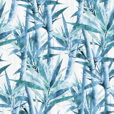 product image for Lucky Bamboo Peel & Stick Wallpaper in Blue by RoomMates for York Wallcoverings 50
