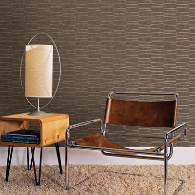 product image for Luminescence Abstract Stripe Wallpaper in Brown from the Polished Collection by Brewster Home Fashions 6
