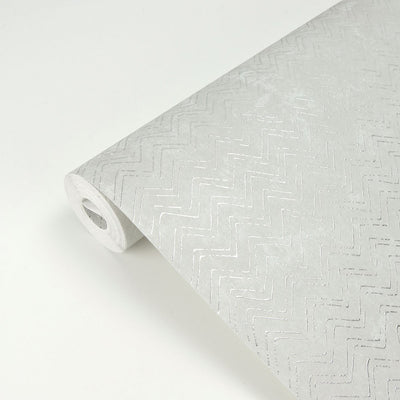 product image for Luna Distressed Chevron Wallpaper in Platinum from the Polished Collection by Brewster Home Fashions 59