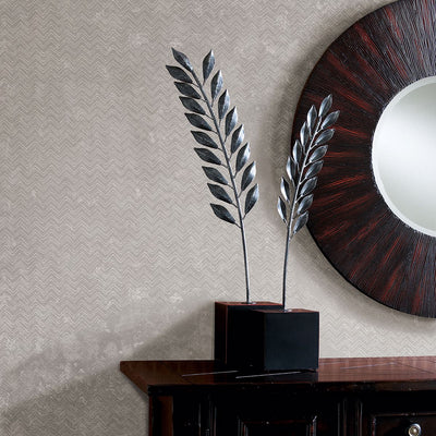 product image for Luna Distressed Chevron Wallpaper in Silver from the Polished Collection by Brewster Home Fashions 83